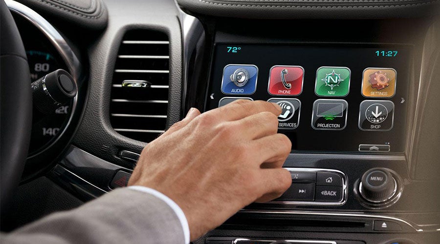 Clicking OnStar Option on Touch Screen