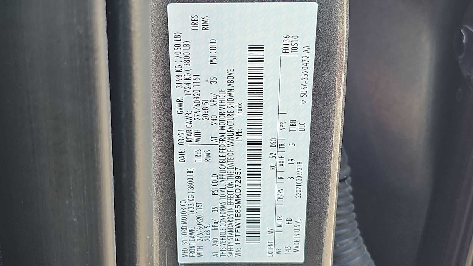 2021 Ford F-150 LARIAT