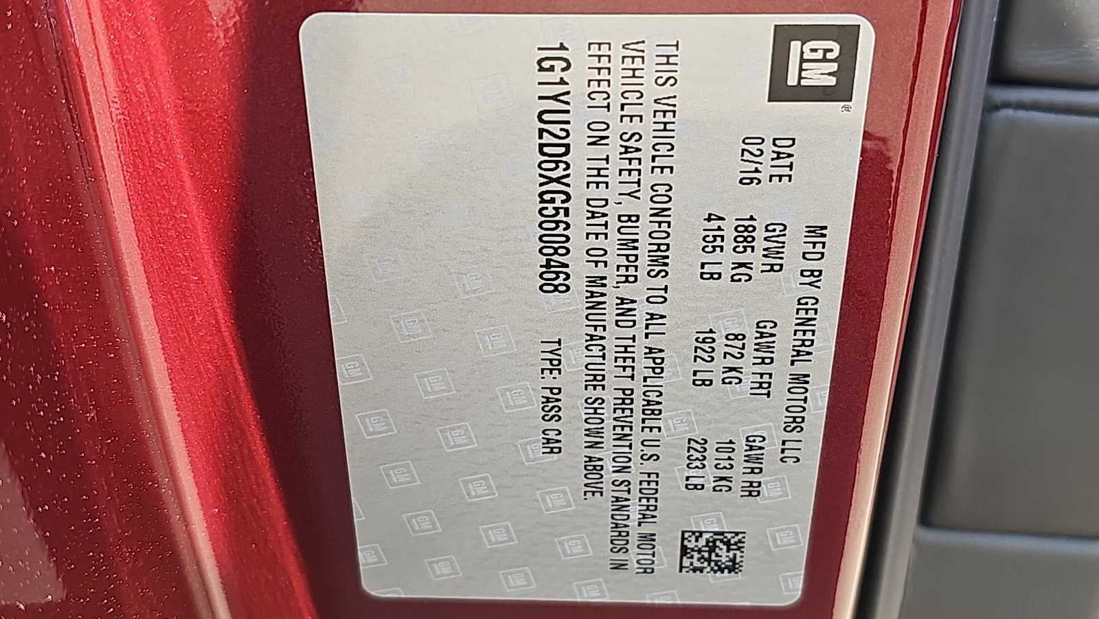 2016 Chevrolet Corvette Z06 Z06 3LZ