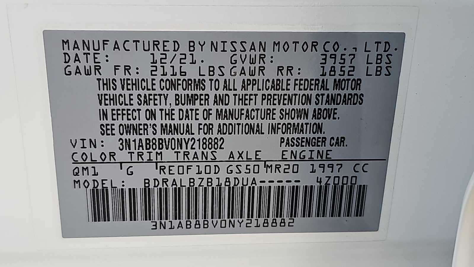 2022 Nissan Sentra S Xtronic CVT