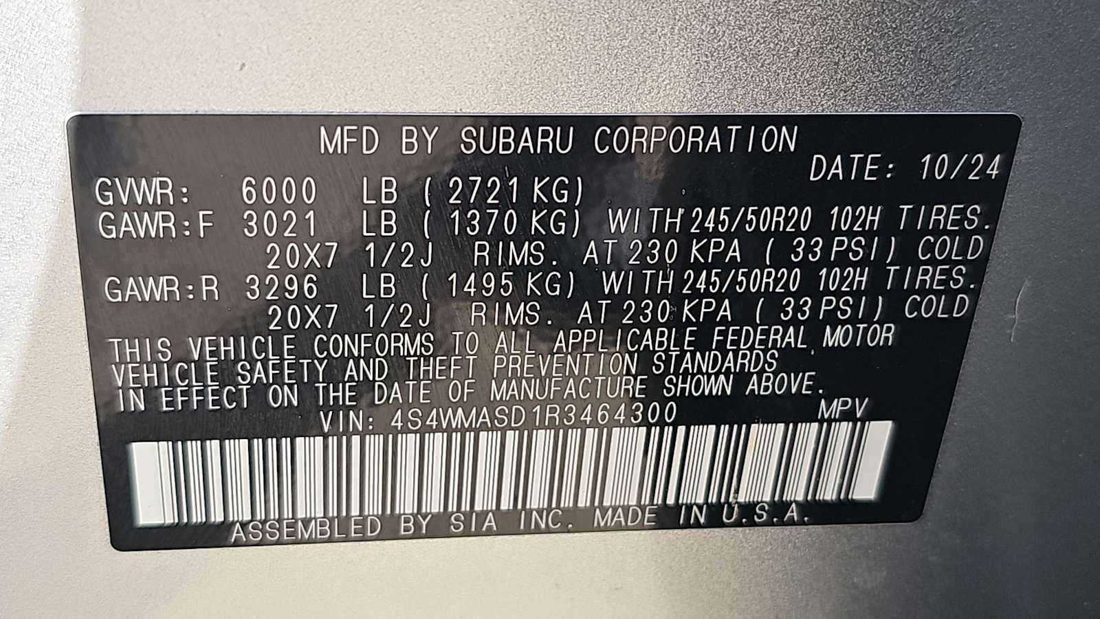 2024 Subaru Ascent Limited 7-Passenger