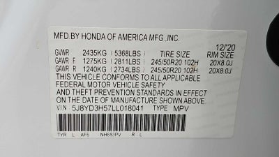 2020 Acura MDX w/Technology Pkg