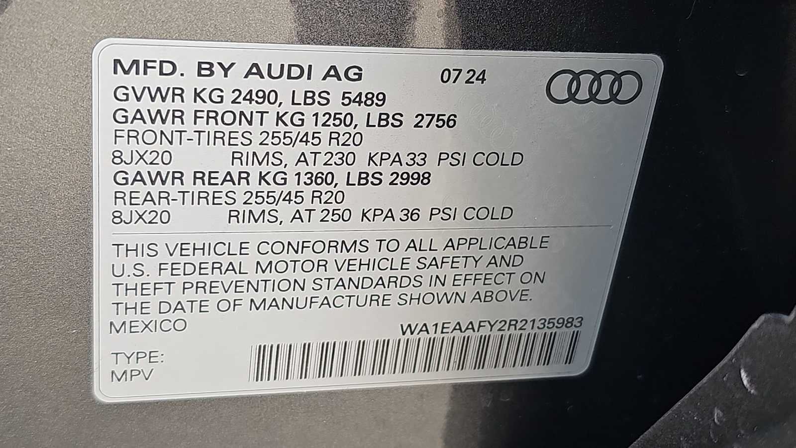 2024 Audi Q5 Premium Plus 45 TFSI S line quattro