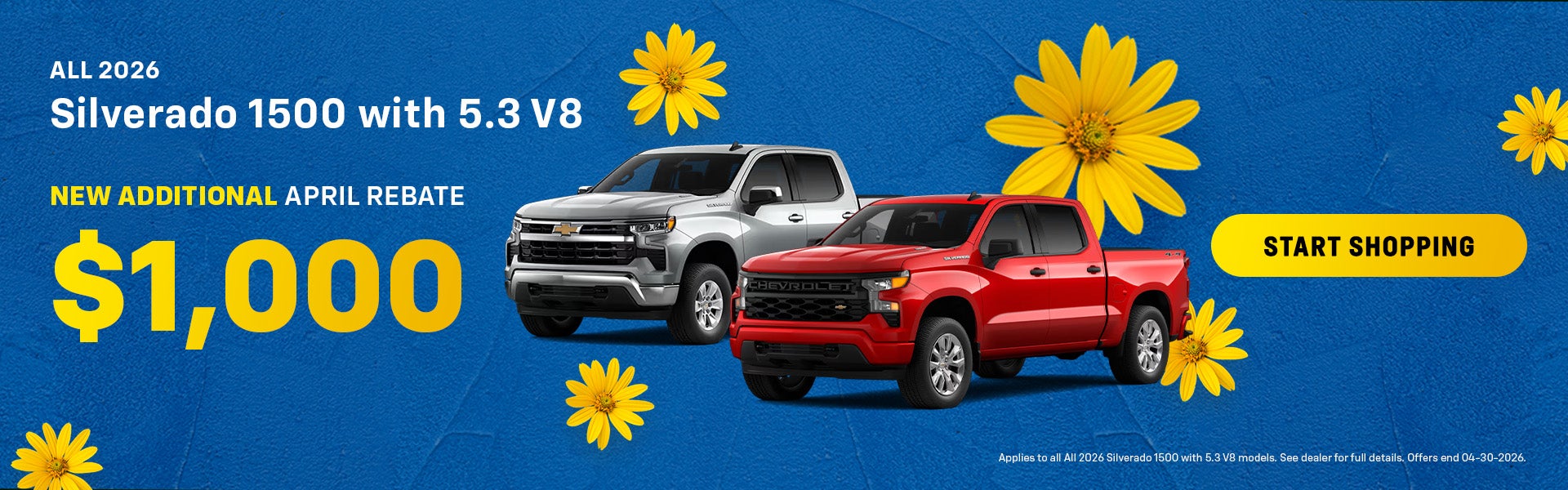Offer on All 2026 Silverado 1500 with 5.3 V8