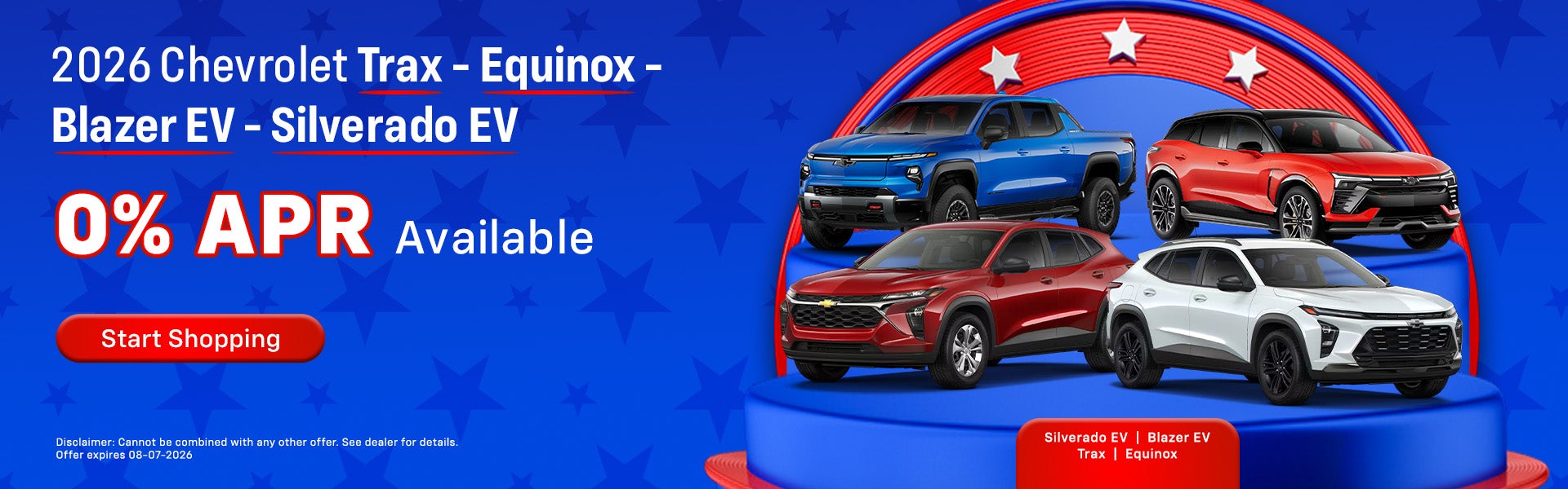 2026 Chevrolet Trax - Equinox - Blazer EV - Silverado offer