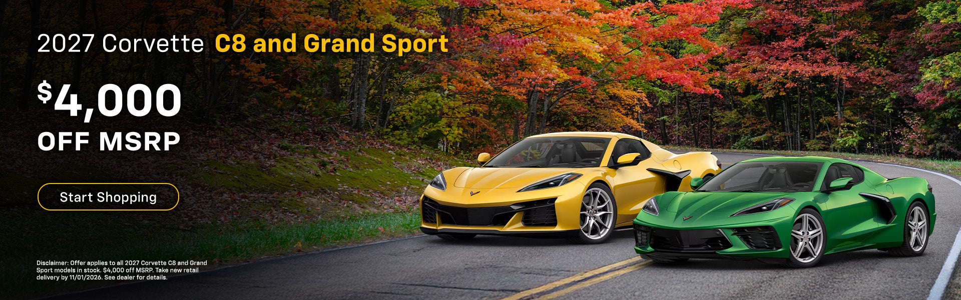 2027 Corvette C8 and Grand Sport Offer