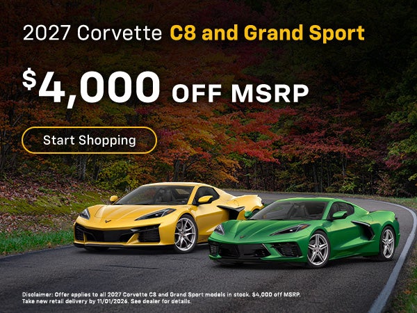 2027 Corvette C8 and Grand Sport Offer