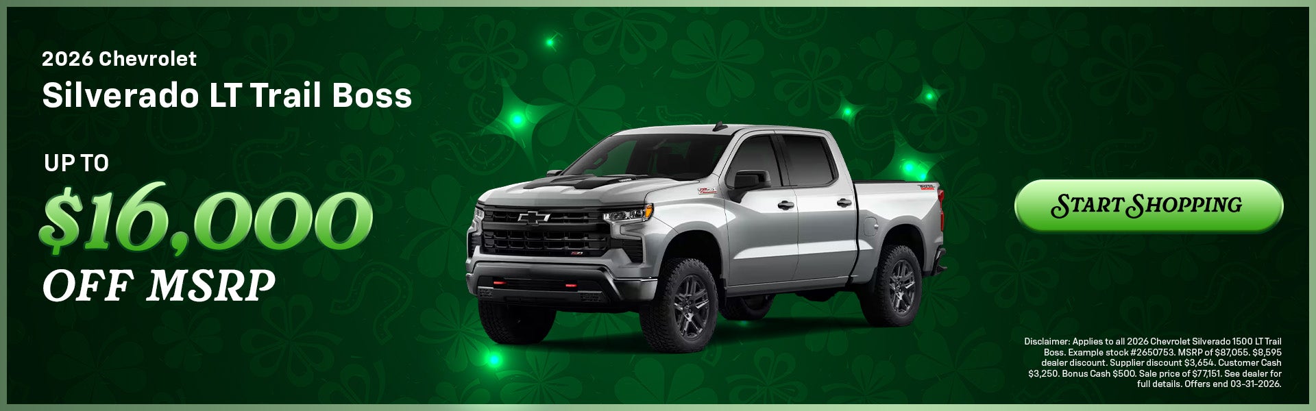 2026 Chevrolet Silverado LT Trail Boss Offer